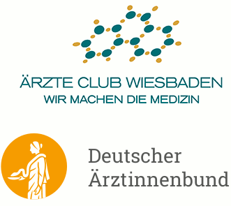 Logos Ärzte Club Wiesbaden und Deutscher Ärztinnenbund